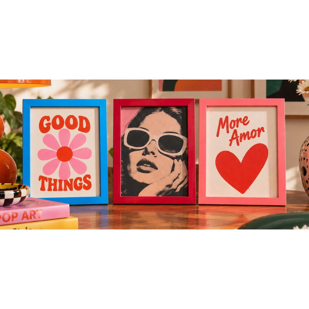 Colorful Wood Picture Frames Retro Pop Art Eclectic Gallery Wall Decor